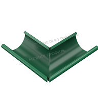Угол желоба наружный МЕТАЛЛ ПРОФИЛЬ Foramina PUR D150 Ral 6005